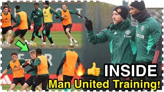 HEAT!🔥ERIKSEN JOINS MAN UNITED TRAINING TODAY👍Rashford & Antony INVOLVED | Hojlund,Bruno,Casemiro…