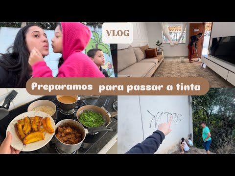 VLOG do meu dia sendo mãe de 2 crianças e tendo uma loja de vestidos | vamos pintar tudo - Léia