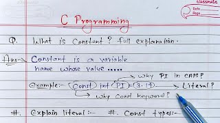 C Constants & Literals | What is Constant? full Explanation | Learn Coding