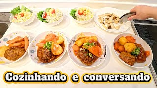 Rotina noturna fazendo janta! Hambúrguer de panela delicioso!