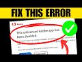 FIX This Unlicensed Adobe App Has Been Disabled