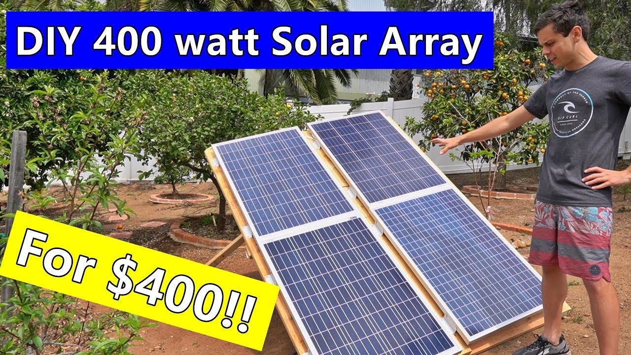 DIY 400 Watt Ground Mounted Solar Array