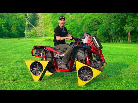 Fourwheeler on Triangle Wheels (It Works Better Than you Think)