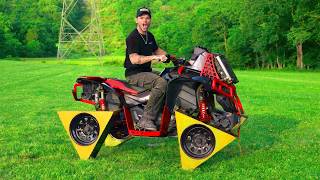 Fourwheeler on Triangle Wheels (It Works Better Than you Think)