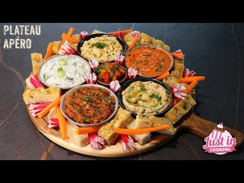 ☼ Recette de Plateau Apéro Dînatoire pour l'été : Mezzés Turcs, Tartinades, Dips… ☼
