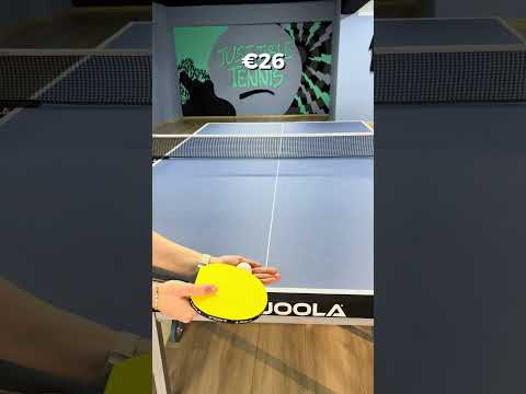 €1 vs €17 vs €26 vs €400 Ping Pong Racket Serve Test