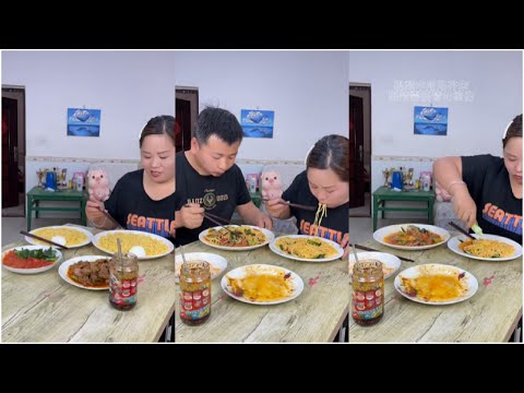 Funny eating and broadcasting