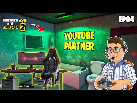 Finally Join YouTube Partner & Upgrade My Room in Streamer Life Simulator 2 #4