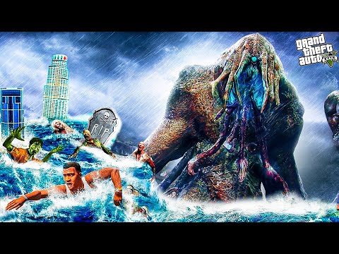 FRANKLIN & AQUAMAN VS CARAB MONSTER IN GTA 5