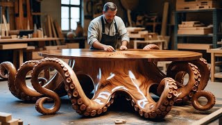 INSANELY Creative DIY Coffee Table with Lifelike OCTOPUS Design – Can't IMPOSSIBLE to Replicate!