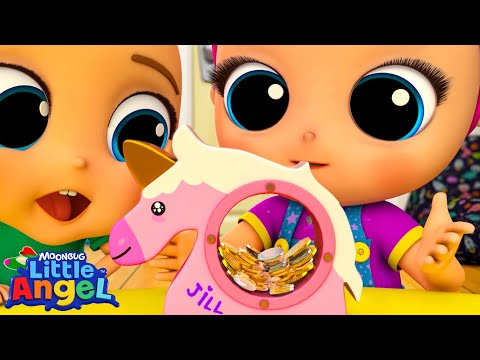 🪙Piggy Bank Song | Little Angel 😇 | Kids Learn! | Nursery Rhymes | Sing Along