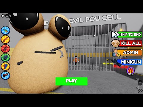 POU BARRY'S PRISON RUN Obby New Update Roblox - All Bosses Battle FULL GAME #scaryobby #roblox