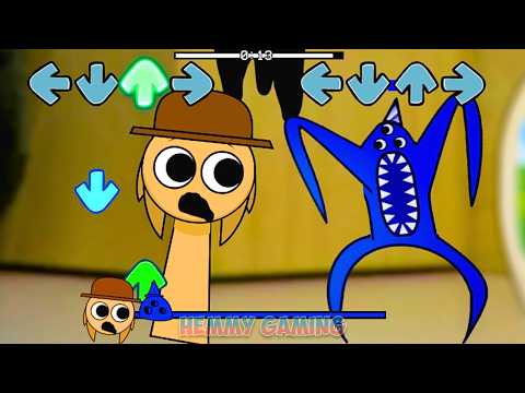 FNF Sprunki All Phases vs vs Poppy Playtime 3 Sings Sliced Pibby | Incredibox Sprunki FNF Mods