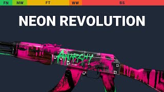 AK-47 Neon Revolution Wear Preview