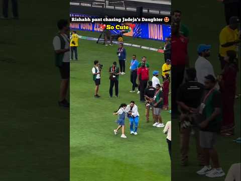 Rishabh pant playing with Jadeja daughter💖🤩#rishabhpant #trending #shorts #viral