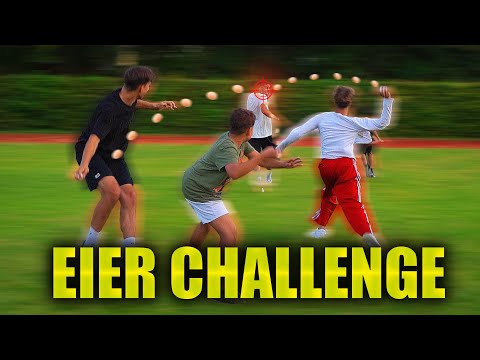 Mein kleiner Bruder wird hart getroffen😱( Eier Challenge 😂)