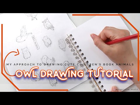 Owl Drawing Tutorial - Simple and Easy Chlidren's Book Illustrations