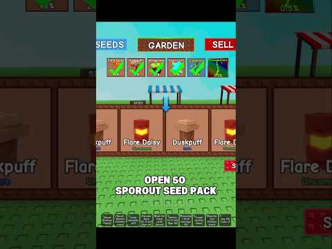 OPEN 50 SPOROUT SEED PACK #roblox #growagarden #tkh8868