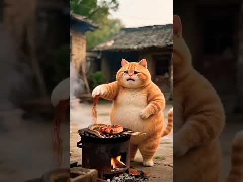 part /134/ Today's meal is really sad CatCooking CutePetHealing BigFatOrange TheCatWhoCooks