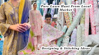 Pure Lawn Hunt At Affordable Price || Latest summer dress designing ideas || Stitching & Designing