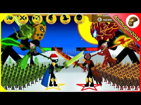 NEW XIPHOS LEAF OVERGROWZ vs WRATHNAR LAVA BOSS x9999 Army | Stick War Legacy Mod | Animugen2048