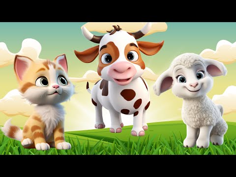 Farm Animal Collection: Kitten, Cow, Sheep, Goat, Duck – Farm Animal Sounds