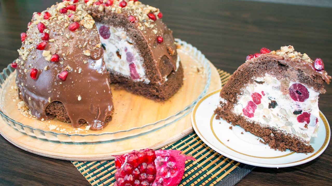 Торт мороженое Черный лес / Ice cream cake Black forest
