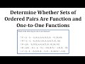 Understanding One-to-One Functions