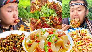 【ASMR MUKBANG】Grilled rabbit, grilled fish, spicy food丨Chinese Food Eating Show丨TikTok Funny Videos