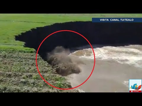 Olas en el Socavón de Puebla extraño fenómeno sorprende a pobladores de Zacatepec
