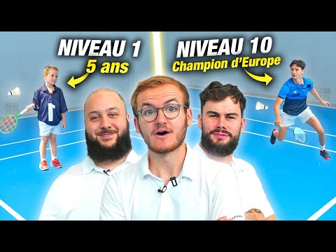 Affronter des joueurs de badminton du niveau 1 à 10 : qui les battra tous ?
