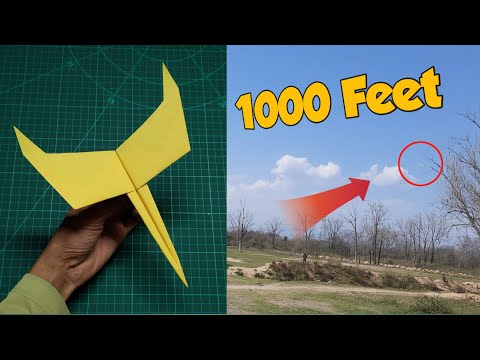 Extreme Paper Airplane - 1000 Feet Range | How To Make Paper Plane | Origami Craft | Paper Planes