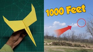 Extreme Paper Airplane - 1000 Feet Range | How To Make Paper Plane | Origami Craft | Paper Planes