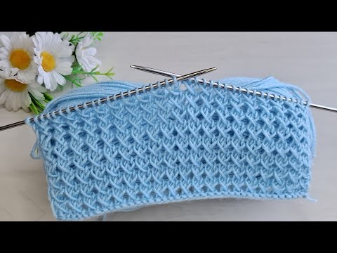 İki şiş kolay örgü model anlatımı ✅️Eays knitting crochet patterns