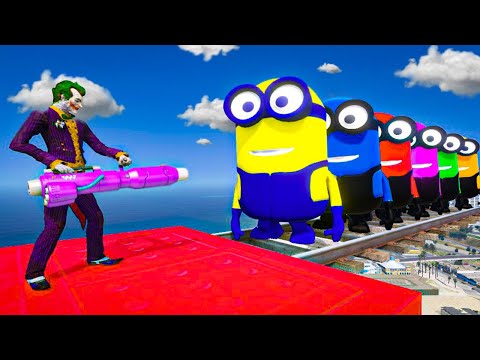 JOKER VS SPIDERMAN, HULK & MINIONS, GTA 5 FUNNY RAGDOLLS (Superhero Funny Ragdolls)