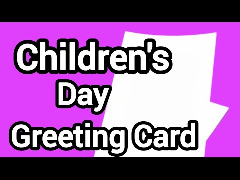 Easy Children's Day Greeting Card || Handmade Children's Day Making At Home || Children's Day Card