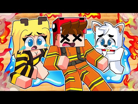 Raptor se Convirtió en BOMBERO y Salvo Una Familia en Minecraft! 🚒👨‍🚒 Minecraft Roleplay Raptorgamer