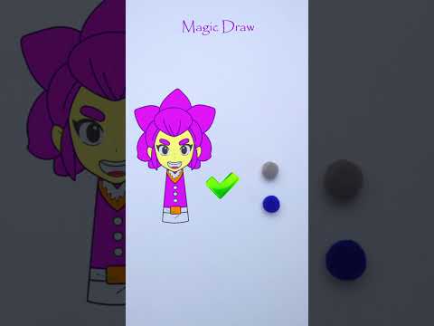 Sprunki OC Shelly Brawl Stars 🌟/ Easy Drawing #sprunki #shorts