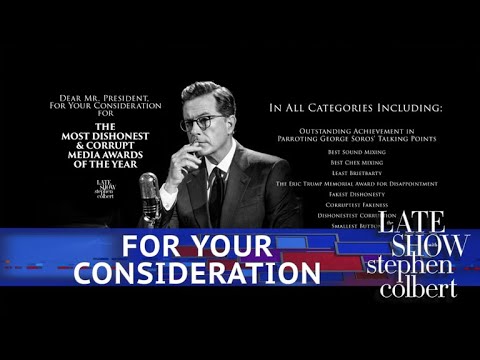 Stephen Colbert Is Actually Campaigning For Donald Trump's Fake News Awards -- Trevor Noah & Samantha Bee Have Gotten In On The Fun Too!