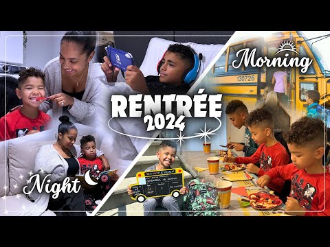 🌙☀️ VEILLE + JOUR de la rentrée 2024 ! Nos routines avec 3 enfants ❤️