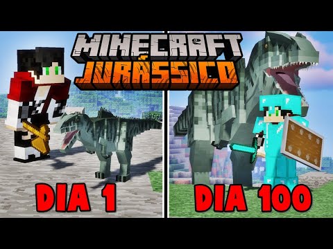 SOBREVIVI 100 Dias em um MUNDO cheio de DINOSSAUROS! - O FILME