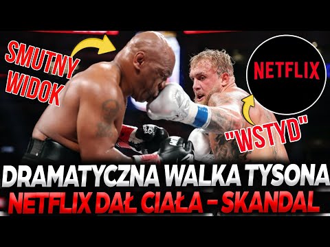 MIKE TYSON PRZEGRYWA Z JAKE PAUL - SKANDALICZNE ZACHOWANIE NETFLIXA I DRAMATYCZNA WALKA BEZ HISTORII