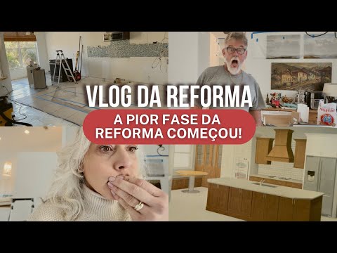 11º VLOG DA REFORMA - CHEGAMOS NA FASE MAIS DESAFIADORA DA REFORMA! ESTAMOS SEM COZINHAAAAA 😱😱😱😱