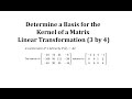 Understanding Transformation and Kernel in Linear Algebra