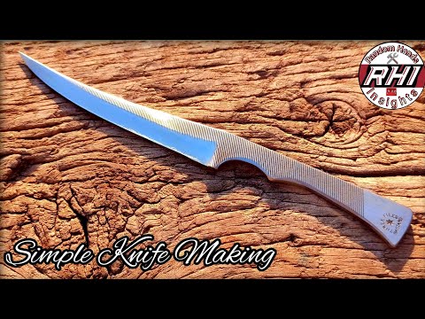 Antique Rusty File Into A Sharp Knife - United States Restoration