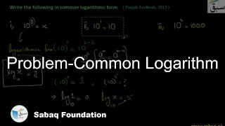Problem-Common Logarithm