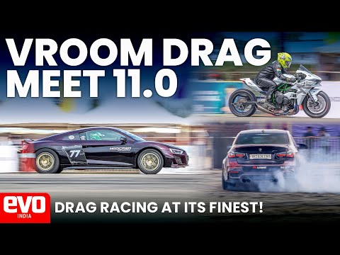 Vroom Drag Meet Edition 11.0 | Fastest cars and bikes in a quarter mile | @evoIndia