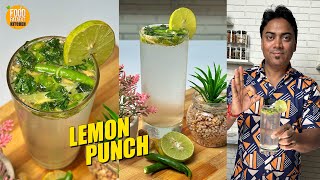 Lemon Punch With Pinch Of Green Chilli | Summer Special Drinks | Food Fatafat Kitchen