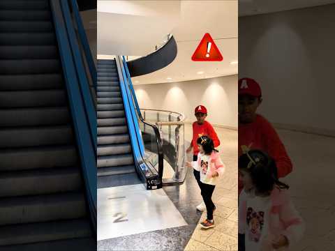 Kids Learn Escalator Safety⚠️ – A Close Call! 🚸