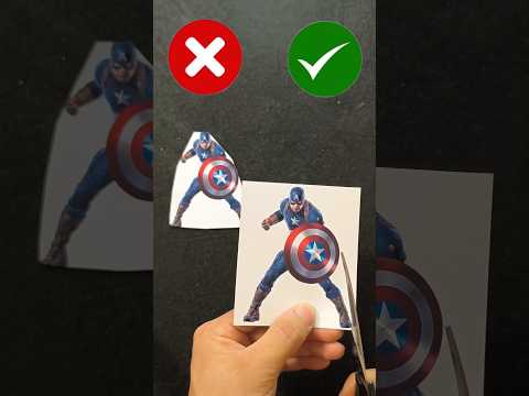 Perfect Captain America Cut!✂️ Rough vs. Flawless Curves#captainamerica #craft #diy #shorts